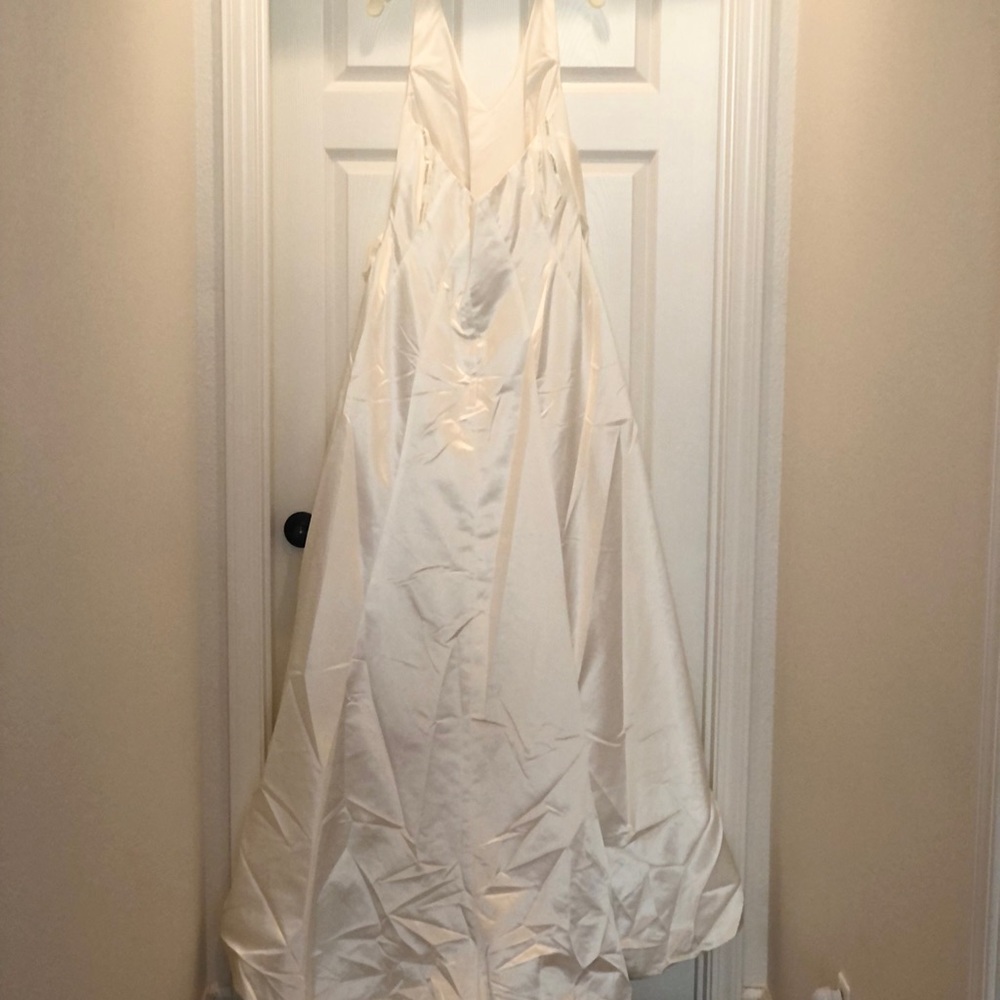 A line wedding gown